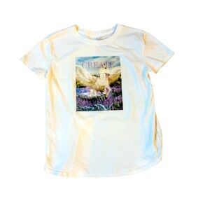 Wonder Nation Sz L( 10/12) Short Sleeve Tshirt White